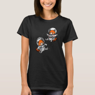 Rood Panda Beer Ruimte Astronaut Kosmische Meisjes T-shirt