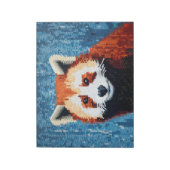 Rood Panda Dier Art Decor Verf Mozaïek Notitieblok (Linkerzijde)