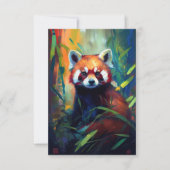 Rood Panda Dierenportret Schilderij Wildlife Fores Bedankkaart (Voorkant)
