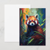 Rood Panda Dierenportret Schilderij Wildlife Fores Bedankkaart (Voorkant / Achterkant)