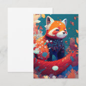 Rood Panda Dierenportret Schilderij Wildlife Fores Bedankkaart (Voorkant / Achterkant)