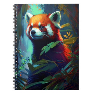 Rood Panda Dierenportret Schilderij Wildlife Fores Notitieboek