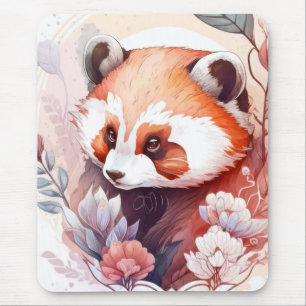 Rood Panda Portret Dier Schilderen Wildlife Forest Muismat