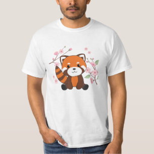 Rood-panda zoete dieren voor Kawaii Kawaii T-shirt