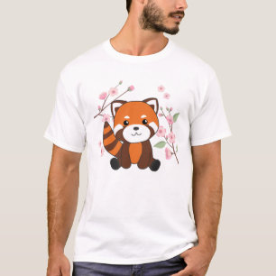 Rood-panda zoete dieren voor Kawaii Kawaii T-shirt
