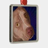 Rood paneel snijkop met blauwe achtergrond metalen ornament (Rechts)