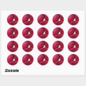 Rood Pansy bruiloft stickers envelop afdichtingen (Vel)