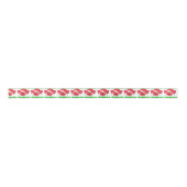Rood papaver Satin Ribbon Satijnen Lint (Voorkant)