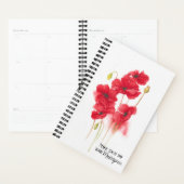 Rood papaverschilderen met citaat planner (Display)