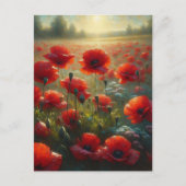 rood papaverveld | Gezegde Hi Briefkaart (Voorkant)