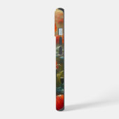  rood papaverveld op een zomerse dag monogram iPhone 15 case (Linkerkant)