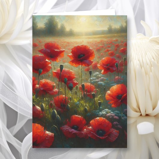 rood papaverveld | Over jou nadenken Kaart