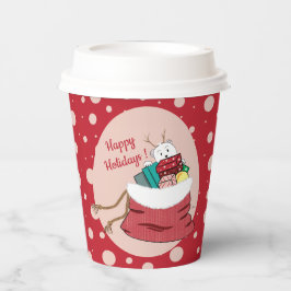 Rood papier bekert roze polair beer cub papieren bekers