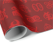 Rood papier met adinkra-symbool (Rol Hoek)