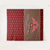 Rood papier met dubbele wending voor gebak wandkleed (Voorkant (horizontaal))