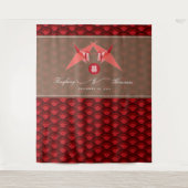 Rood papier met dubbele wending voor gebak wandkleed (Voorkant)