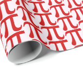 Rood papier met roze pi-vulling (Rol Hoek)
