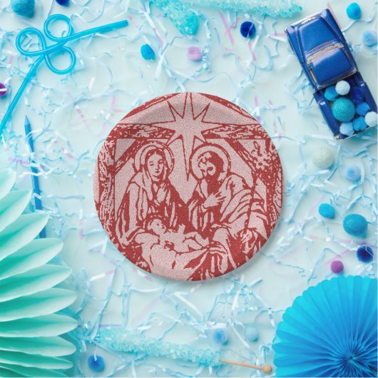  rood papieren bordje (Feest)