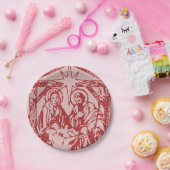  rood papieren bordje (Feest)