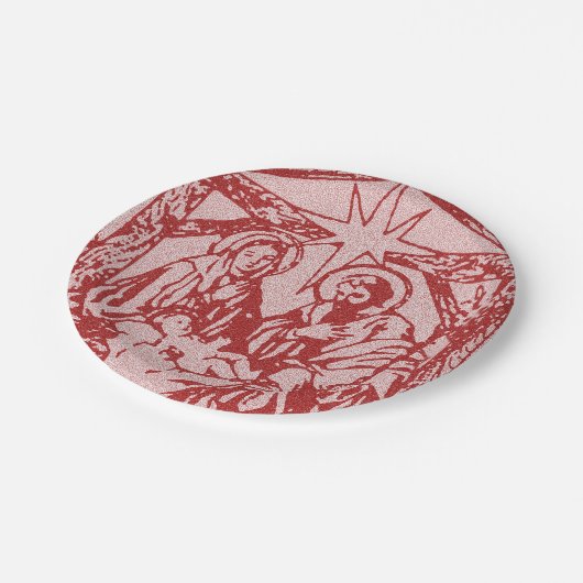  rood papieren bordje (Gekanteld)