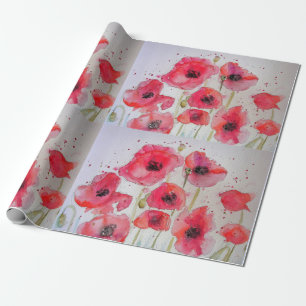 Rood Papierpapier voor papavermakerijen Waterverf Cadeaupapier