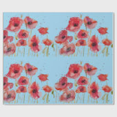 Rood Papierpapier voor papavermakerijen Waterverf Cadeaupapier (Vlak)