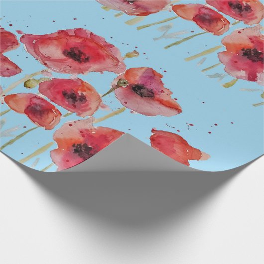 Rood Papierpapier voor papavermakerijen Waterverf Cadeaupapier (Hoek)