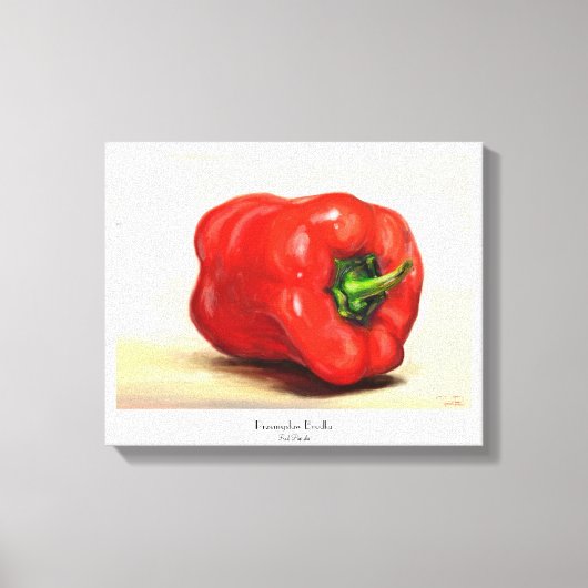 Rood Paprika klassiek groente nog-life olie verf Canvas Afdruk (Voorkant)