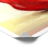 Rood Paprika klassiek groente nog-life olie verf Poster (Hoek)