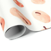 Rood paradijsappelpatroon cadeaupapier (Rol Hoek)