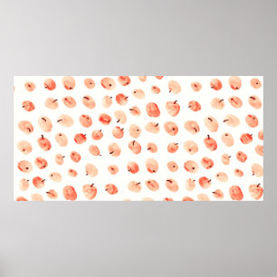 Rood paradijsappelpatroon poster