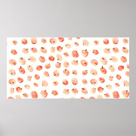 Rood paradijsappelpatroon poster (Voorkant)