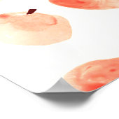 Rood paradijsappelpatroon poster (Hoek)