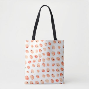Rood paradijsappelpatroon tote bag