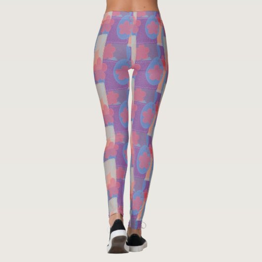 rood patchpatroon leggings (Achterkant)