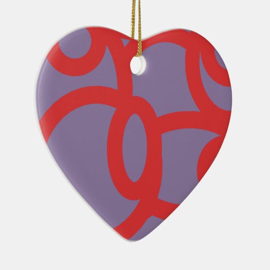 rood patroon 646 keramisch ornament (Rechts)