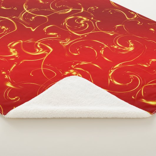 rood, patroon, goud, abstract, gouden, elegant, or sherpa deken (3/4)