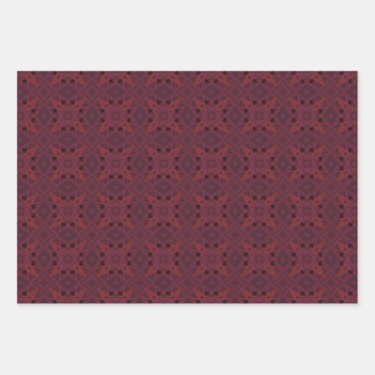 Rood patroon inpakpapier vel (Voorkant 2)