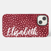 Rood Patroon iPhone Hoesje (Achterkant horizontaal)