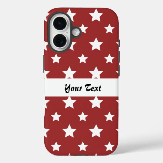 Rood patroon met sterren Case-Mate iPhone case (Achterkant)
