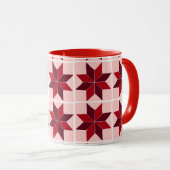 Rood patroon mok (Voorkant rechts)