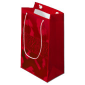 Rood Patroon van Wilde Dieren Klein Cadeauzakje (Voorkant Gekanteld)