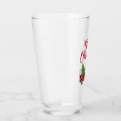 Rood penseel  kerstmis met gebak glas (Rechts)