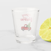 Rood penseel  kerstmis met gebak shot glas (Achterkant)