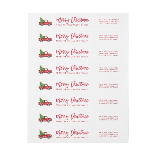 Rood penseelscript  kerstboom (Vel)