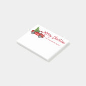 Rood penseelscript  kerstboom post-it® notes (Schuin)