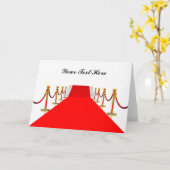 Rood Personaliseerbare Tapijt Kaart (Gele Bloem)