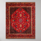 Rood perzisch afdrukken, Poster-papier met toegevo Poster (Voorkant)