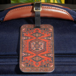 Rood Perzisch Antiek Aziatisch Oosters  Turks Bagagelabel