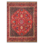 Rood Perzisch tapijt katoen tafelkleed (Voorkant)